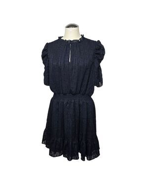 Sam & Jess Navy Blue Front Keyhole Dress L